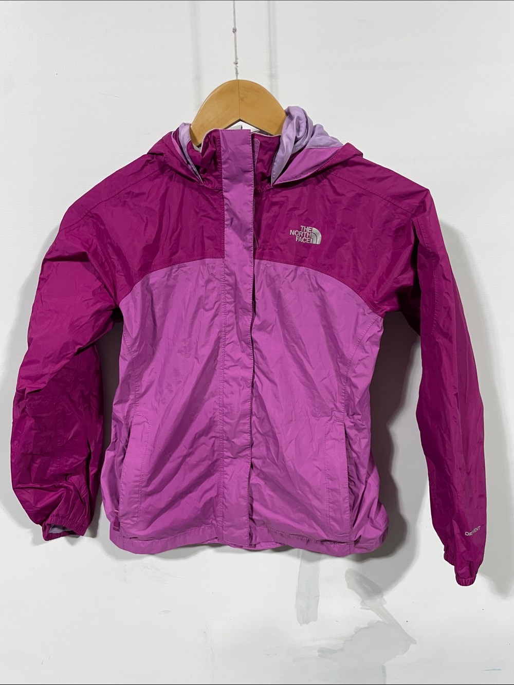 The North Face Girls' Two-Tone Magenta & Light Magenta Rain Jacket